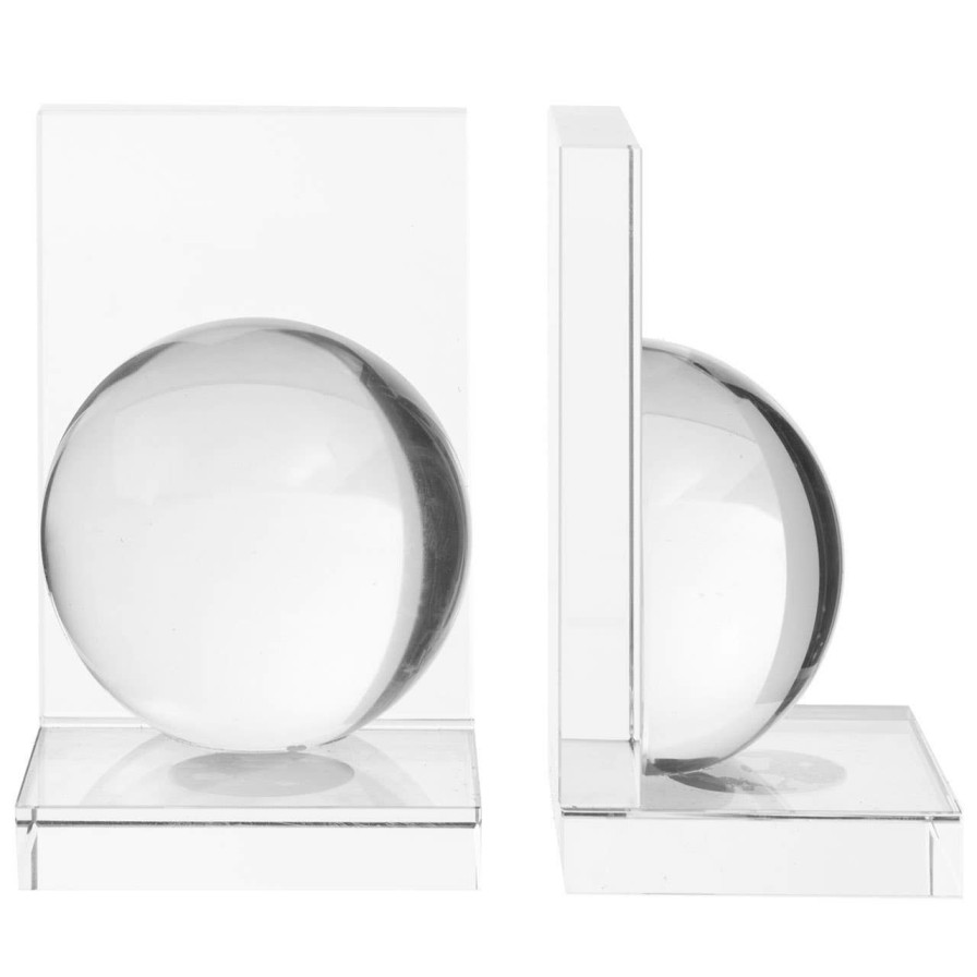 Accessories Fifty Five South Bookends | Carrie Set Of 2 Crystal Bubble Bookends