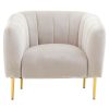 FURNITURE Fifty Five South Armchairs | Yasmeen Silver Grey Velvet Armchair