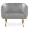 FURNITURE Premier Seating | Larissa Grey Velvet Chair