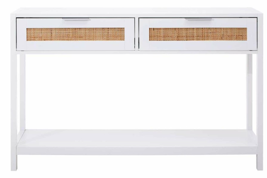 FURNITURE Premier Shelving | Sherman White Wood Console Table