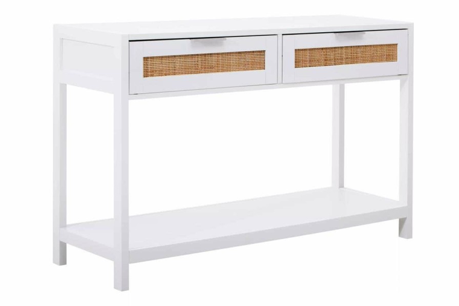 FURNITURE Premier Shelving | Sherman White Wood Console Table