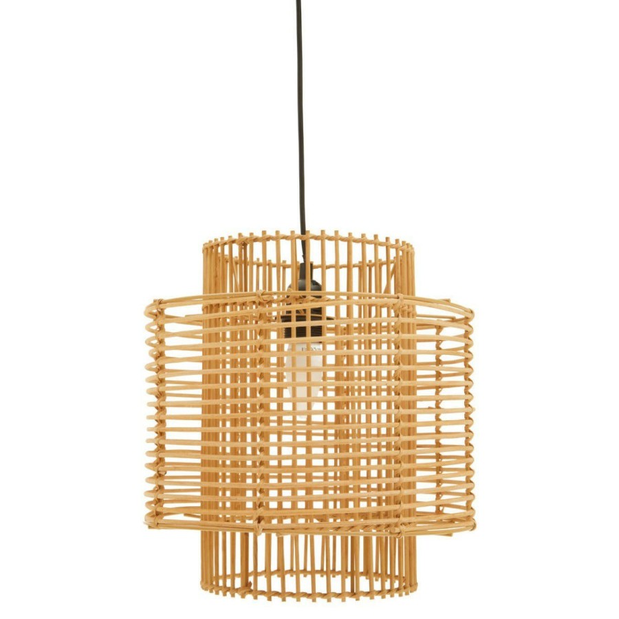 Accessories Premier Light and Ceiling Shades | Jaya Natural Rattan Overlapping Pendant Lamp