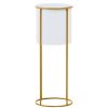 Accessories Premier Vases, Planters and Plant Stands | Trosa Large White And Gold Floor Standing Planter