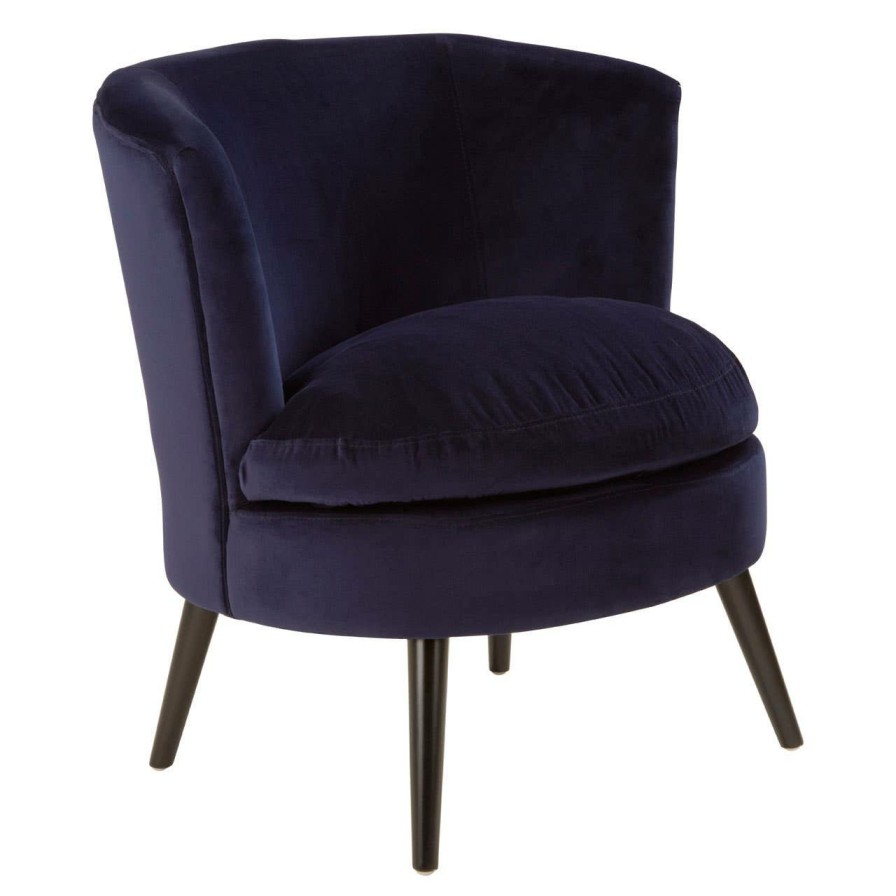 FURNITURE Fifty Five South Seating | Midnight Blue Round Armchair