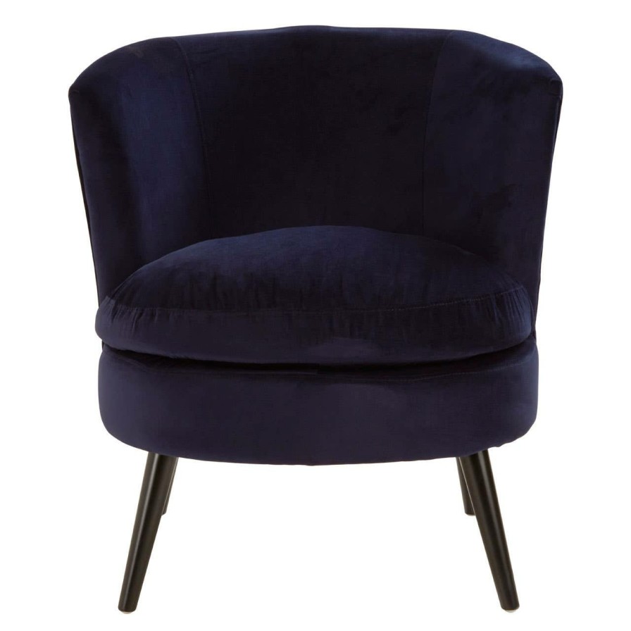 FURNITURE Fifty Five South Seating | Midnight Blue Round Armchair