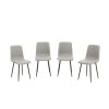 FURNITURE Premier Seating | Tiana Set Of 4 Light Grey Dining Chairs