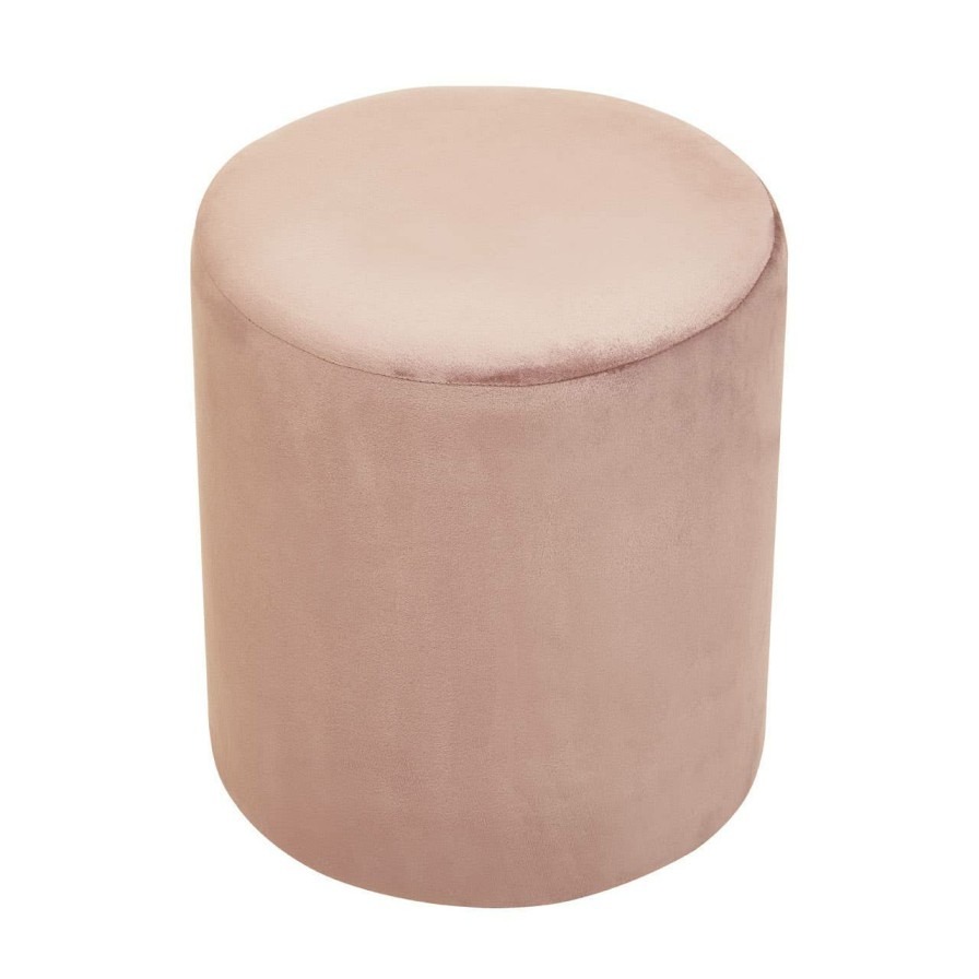 FURNITURE Premier Stools | Haley Dusky Pink Round Stool