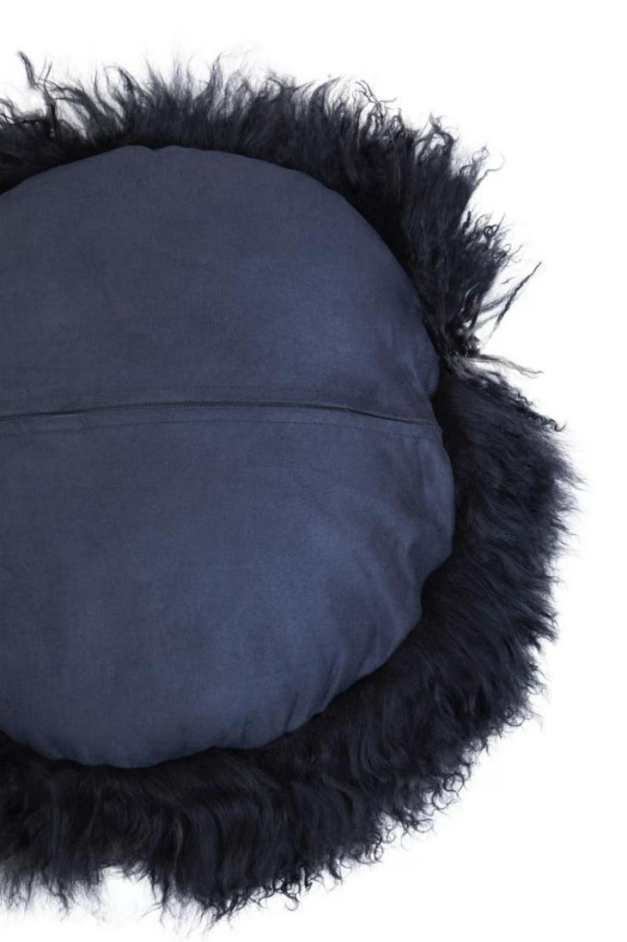 Accessories Bosie Cushions | Bosie Round Black Mongolian Fur Cushion