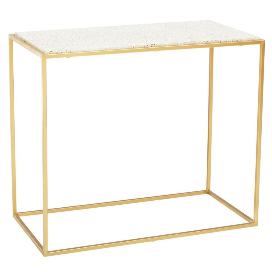 FURNITURE Fifty Five South Console Tables | Templar Gold Finish Console Table