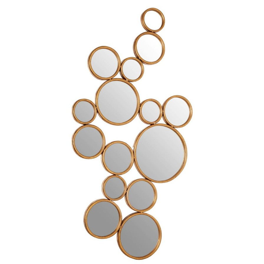 Bathe and Utility Premier Mirrors | Zariah Large Gold Multi Circle Wall Mirror