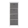 FURNITURE Premier Storage | Lindo 4 Grey Fabric Drawers Cabinet