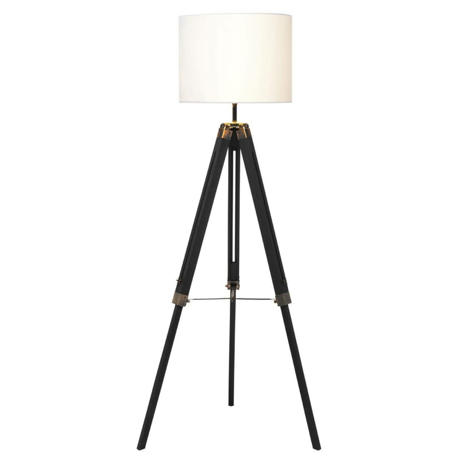 Accessories Premier Floor Lamps | Malvern Tripod Floor Lamp With Black Base