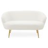 FURNITURE Fifty Five South Seating | Yazmin Two Seat Sofa With Gold Finish Legs