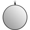 Bathe and Utility Premier Mirrors | Avento Black Wall Mirror With Circular Hook