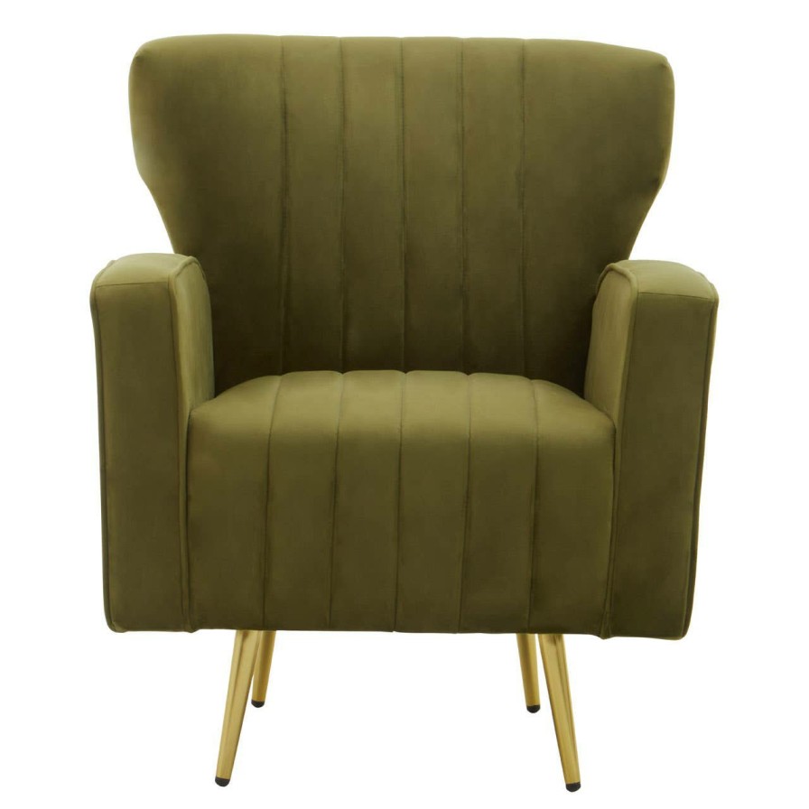 FURNITURE Fifty Five South Armchairs | Hayley Green Velvet Armchair