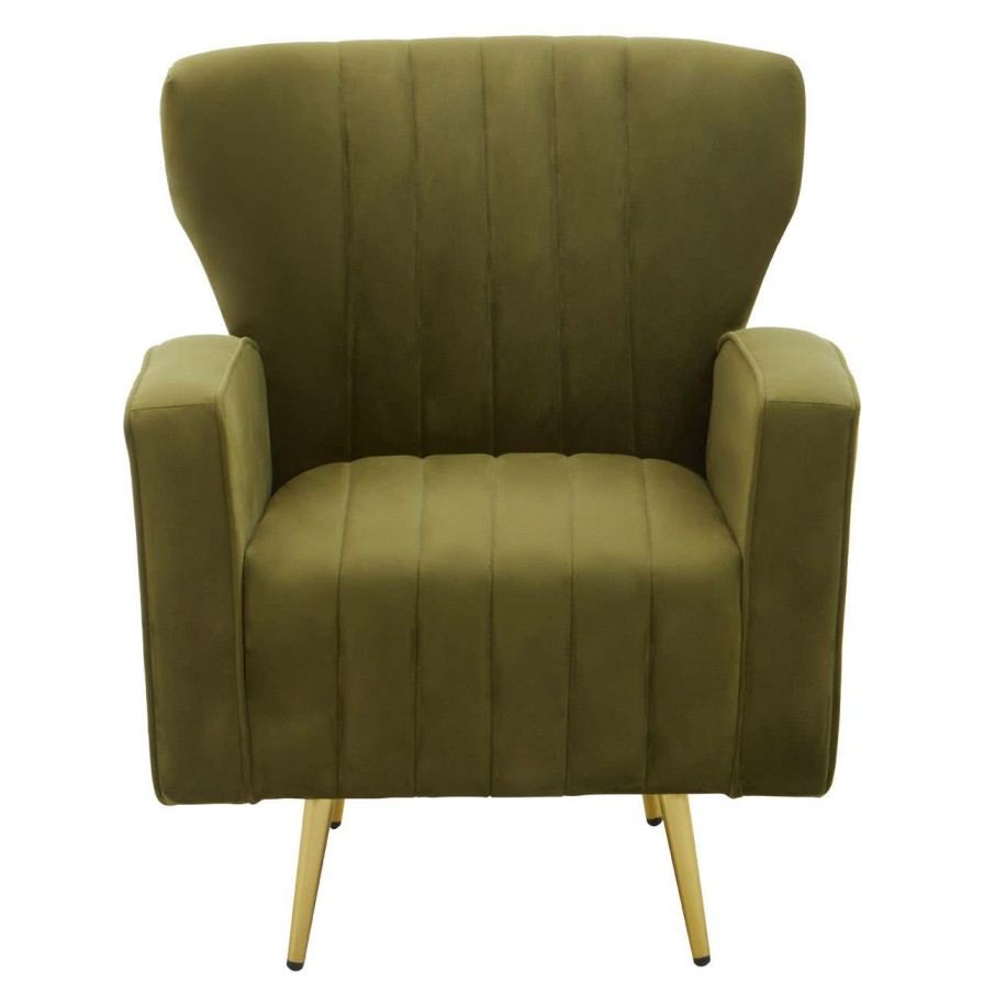 FURNITURE Fifty Five South Armchairs | Hayley Green Velvet Armchair