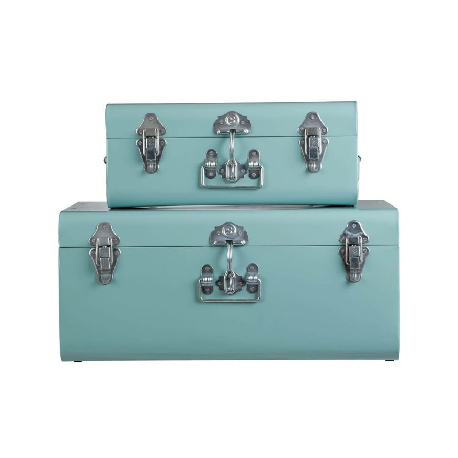 FURNITURE Premier Storage | Parley Set Of Two Green Storage Trunks