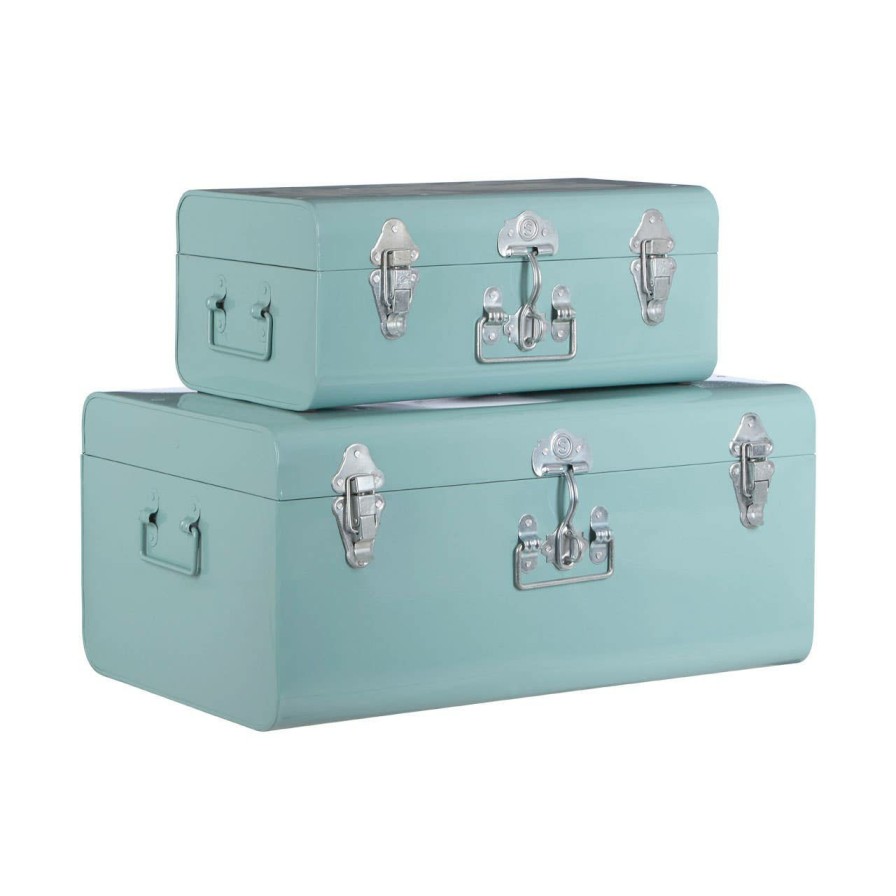 FURNITURE Premier Storage | Parley Set Of Two Green Storage Trunks