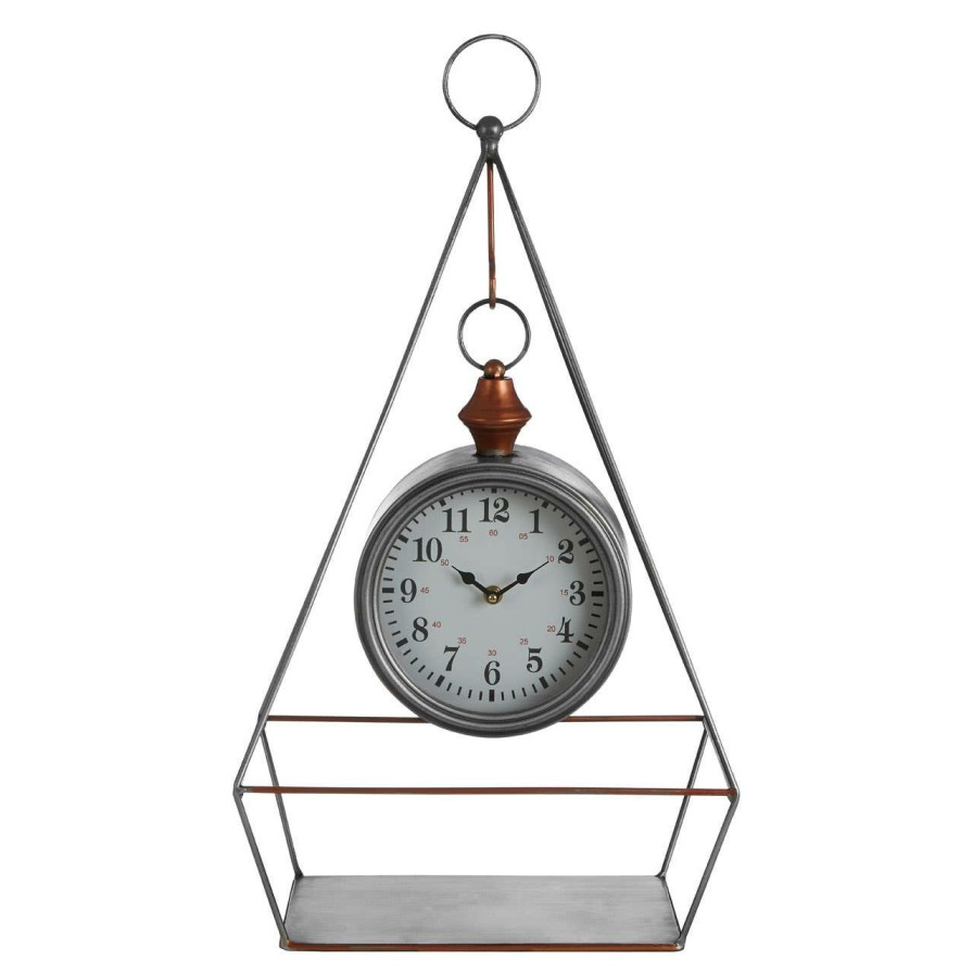 Accessories Premier Mantel Clocks | Hayden Antique Silver Finish Table Clock