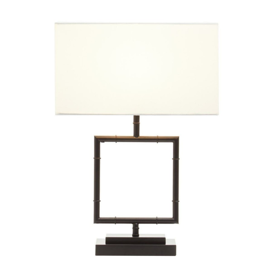 Accessories Fifty Five South Table Lamps | Zofie Matte Black Square Table Lamp