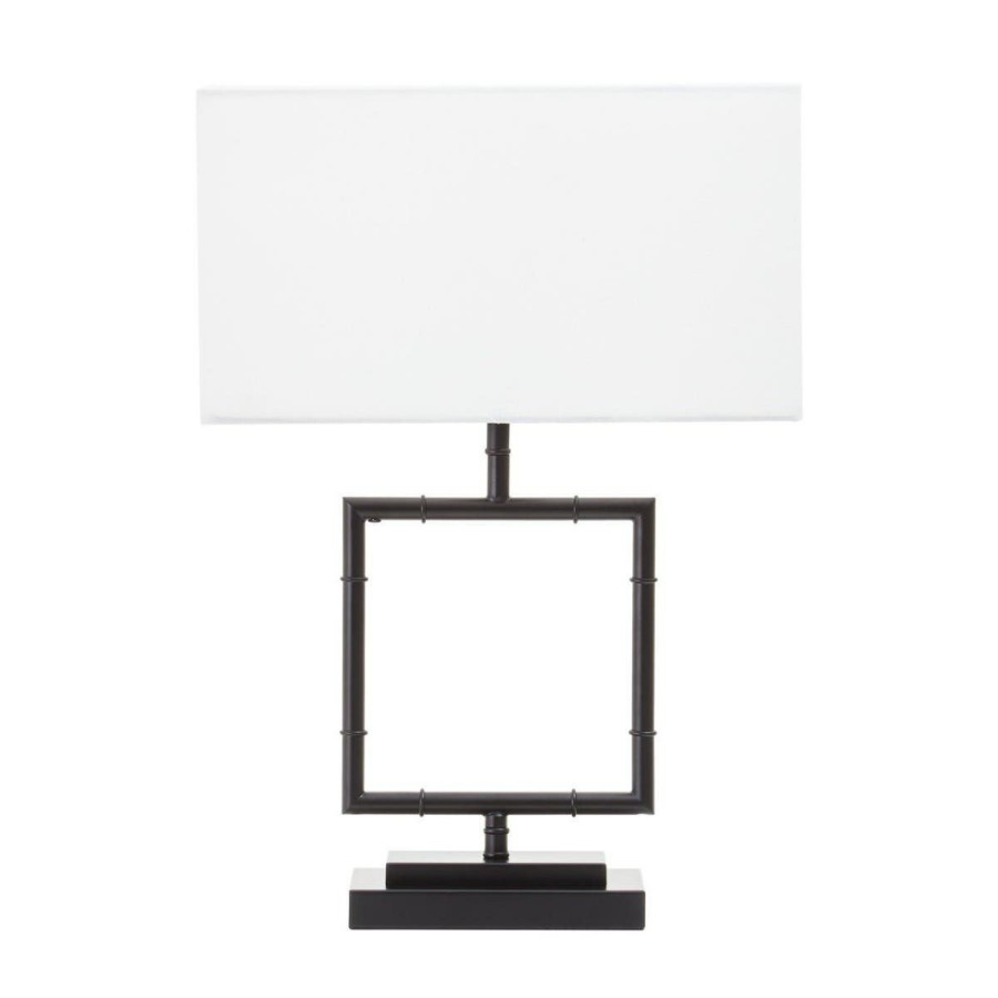 Accessories Fifty Five South Table Lamps | Zofie Matte Black Square Table Lamp