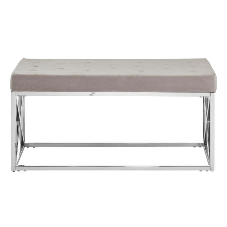 FURNITURE Premier Benches | Allure Mink Tufted Bench