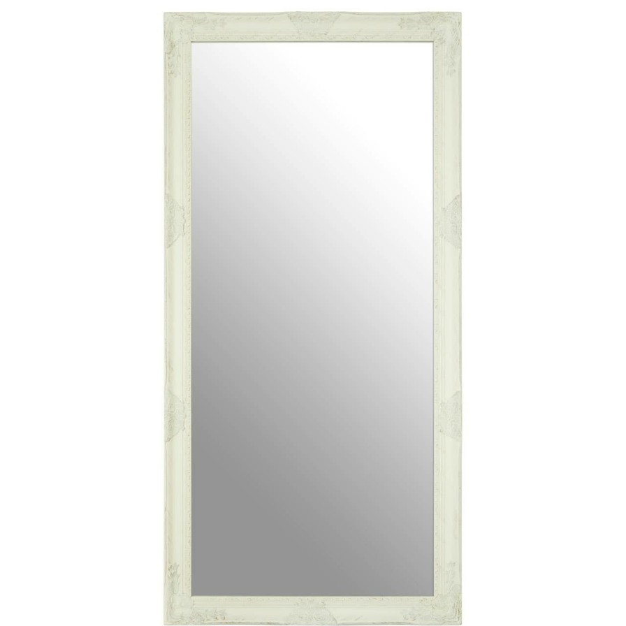 Bathe and Utility Premier Mirrors | Zelma White And Brushed Gold Finish Wall Mirror