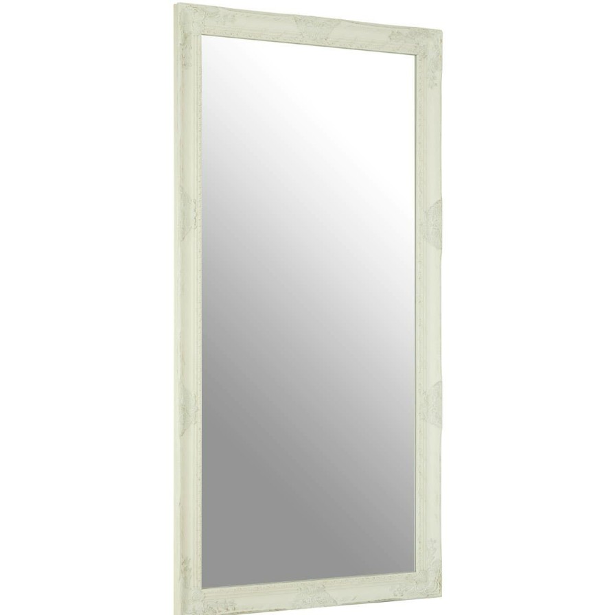 Bathe and Utility Premier Mirrors | Zelma White And Brushed Gold Finish Wall Mirror