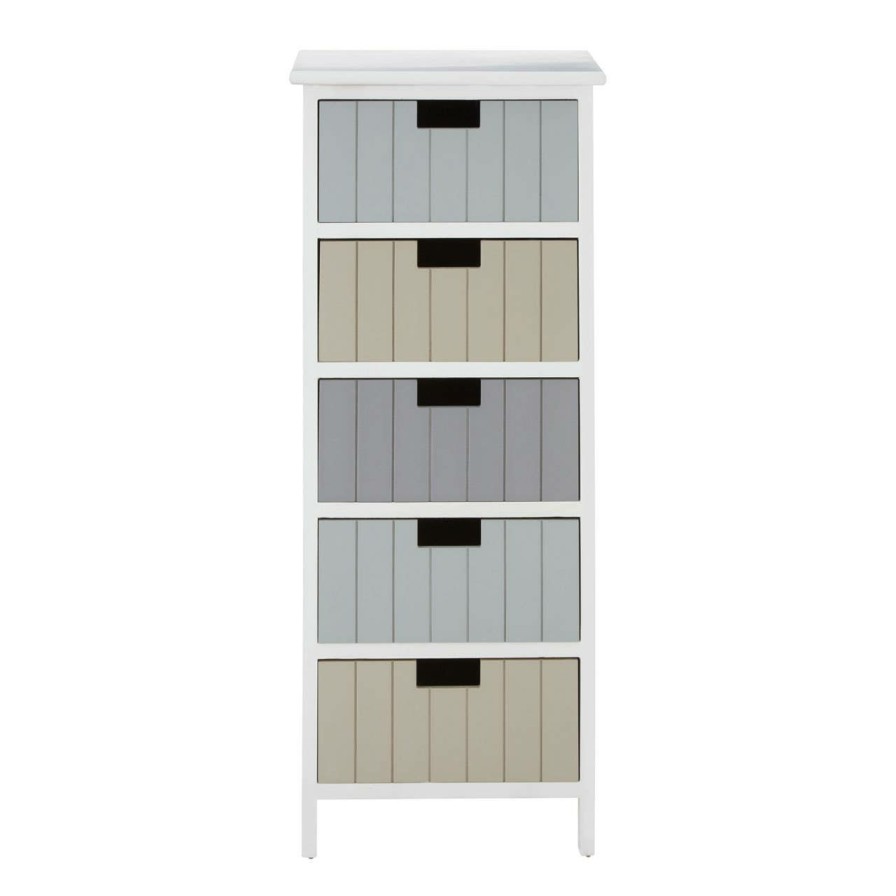 FURNITURE Premier Storage | New England White 5 Drawers Chest