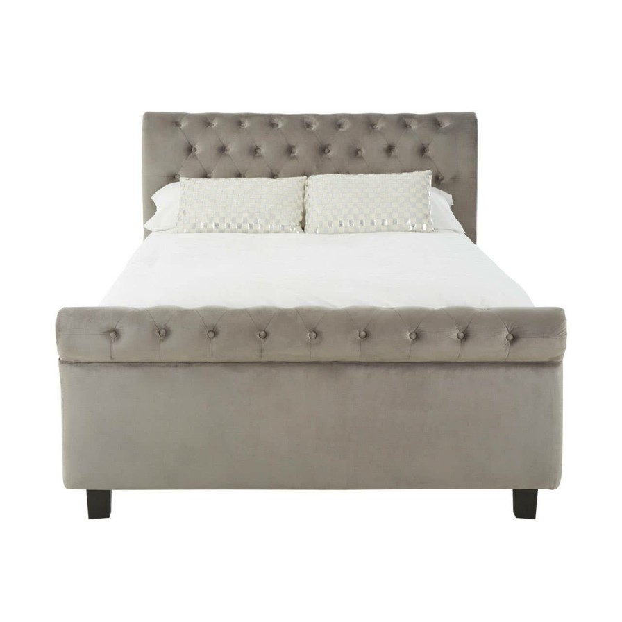 FURNITURE Premier Beds | Orlando Steel Shade Kingsize Ottoman Bed