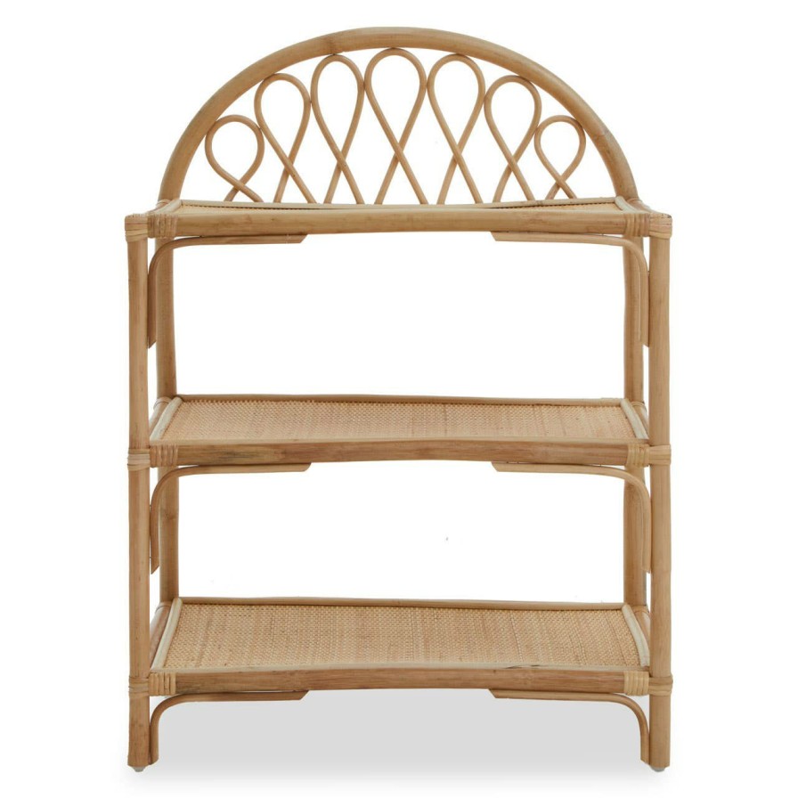 FURNITURE Premier Shelving | Mataram Three Tier Natural Rattan Shelf Unit