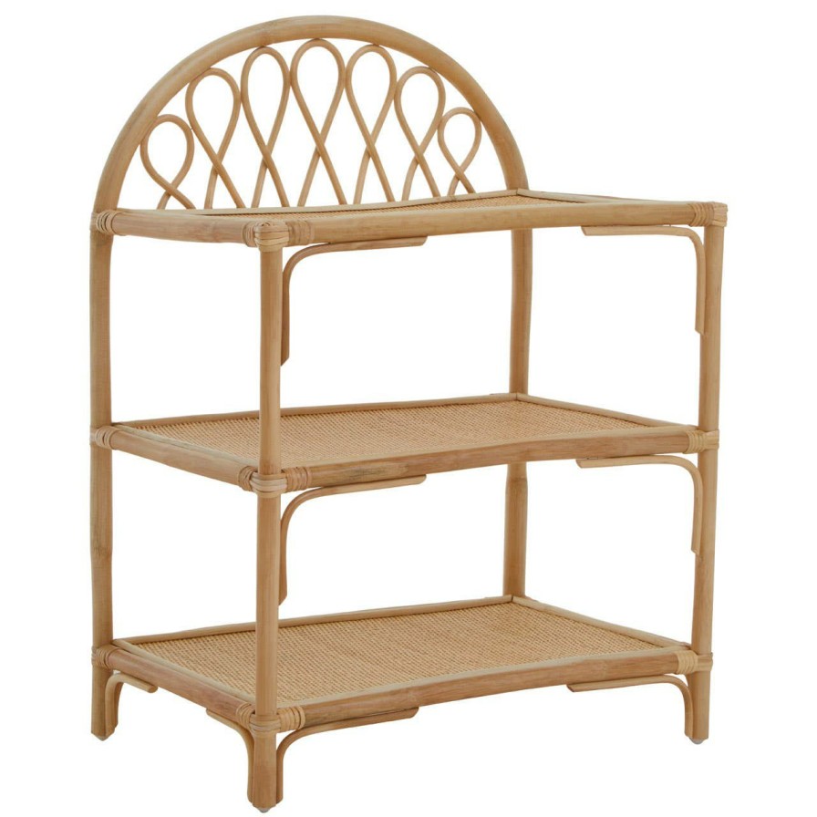 FURNITURE Premier Shelving | Mataram Three Tier Natural Rattan Shelf Unit