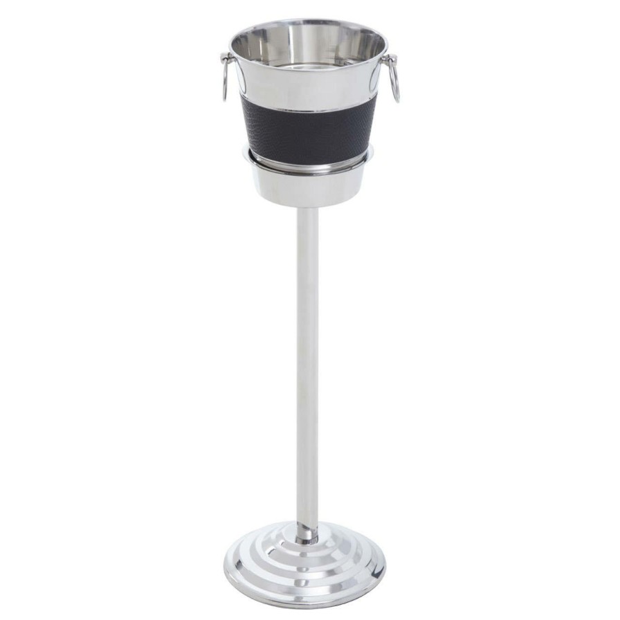 Kitchen and Dining Fifty Five South Champagne and Wine Coolers | Mixology Champagne And Wine Bucket On Stand