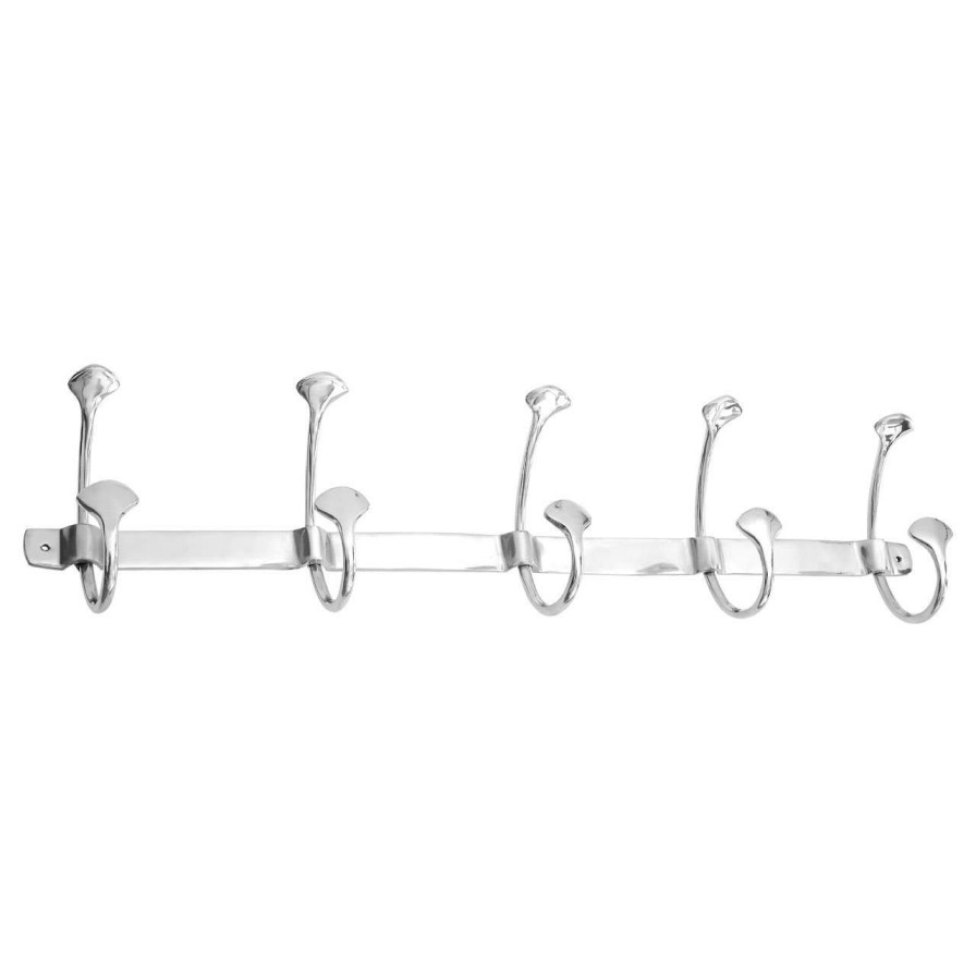 Bathe and Utility Fifty Five South Hangers and Hooks | 10 Hook Hanger With Polished Aluminium