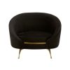 FURNITURE Fifty Five South Seating | Manhattan Black Velvet Armchair