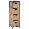 FURNITURE Premier Drawers | Padstow 4 Drawer Black Frame Storage Unit