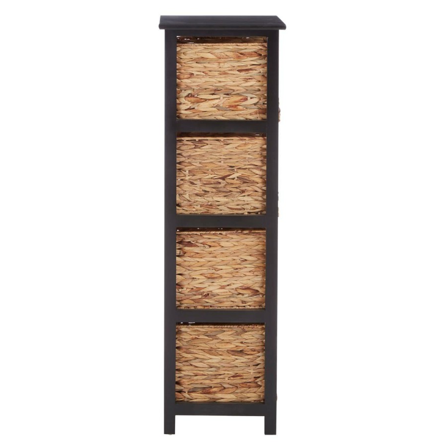 FURNITURE Premier Drawers | Padstow 4 Drawer Black Frame Storage Unit