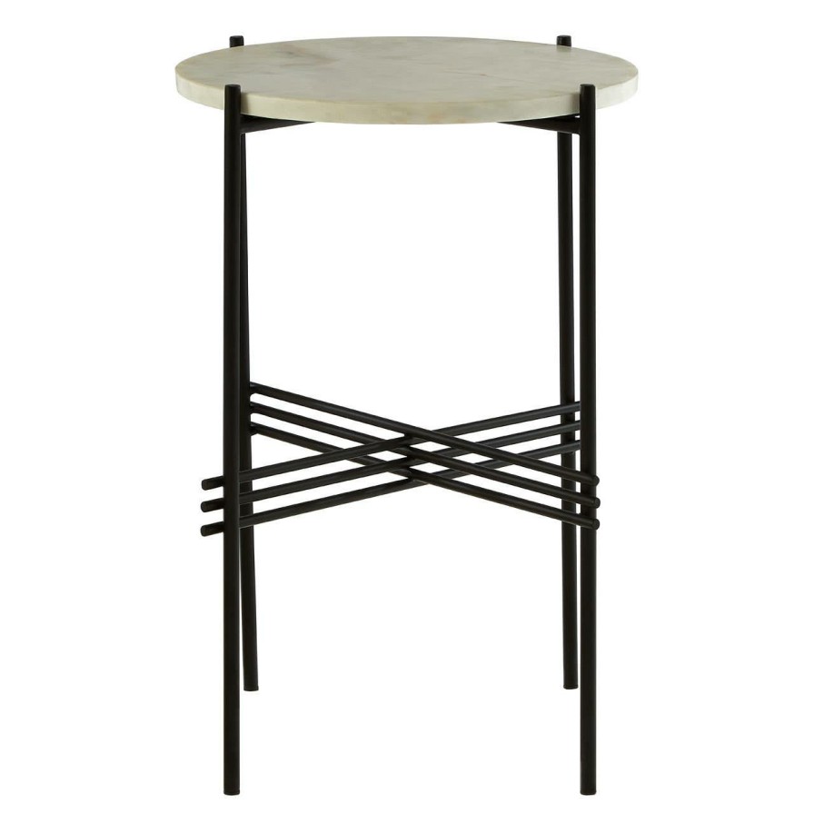 FURNITURE Premier Side Tables | Shalimar Black Triple Cross Base Side Table