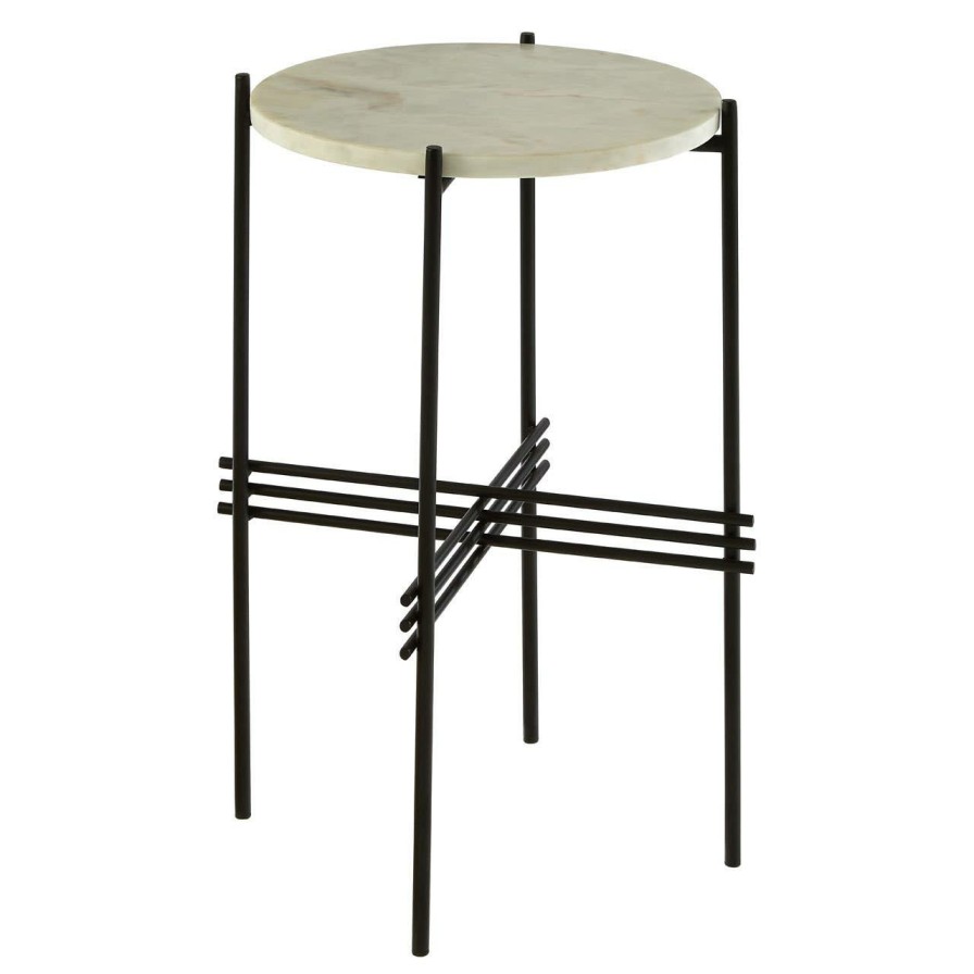 FURNITURE Premier Side Tables | Shalimar Black Triple Cross Base Side Table