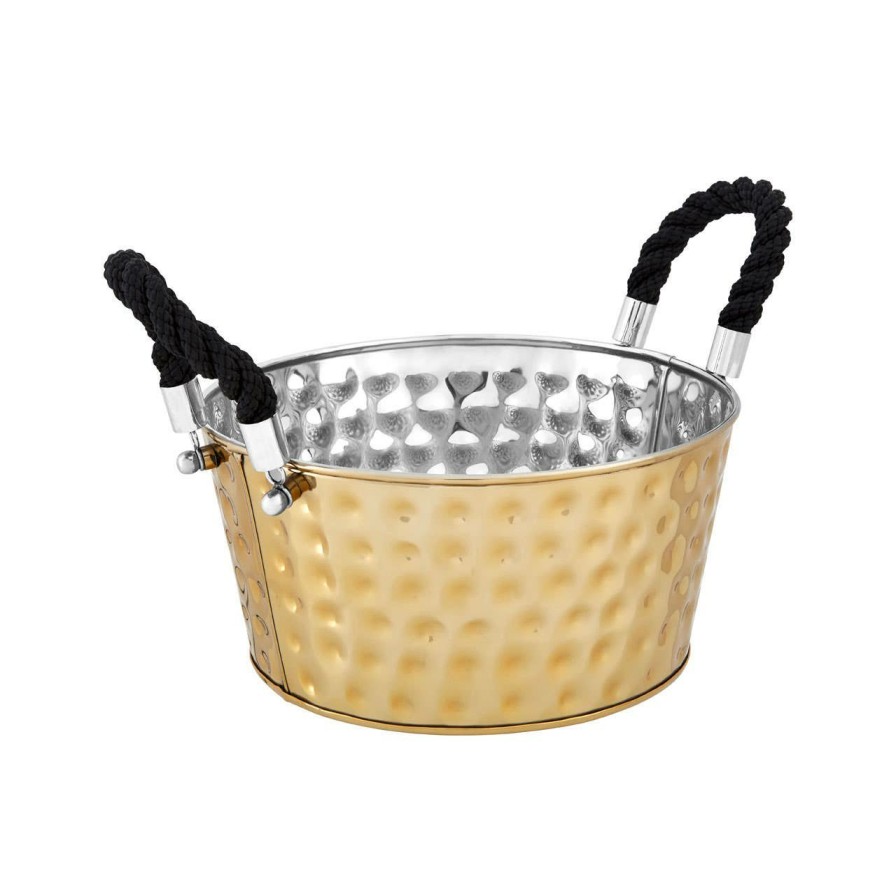 Kitchen and Dining Premier Ice Buckets | Miressa Large Gold Finish Party Bucket