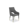 FURNITURE Fifty Five South Seating | Gilden Grey Leather Effect Dining Chair