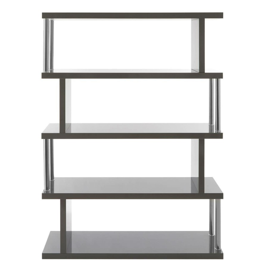 FURNITURE Premier Storage | Maze 4 Tier Grey Gloss Shelf Unit