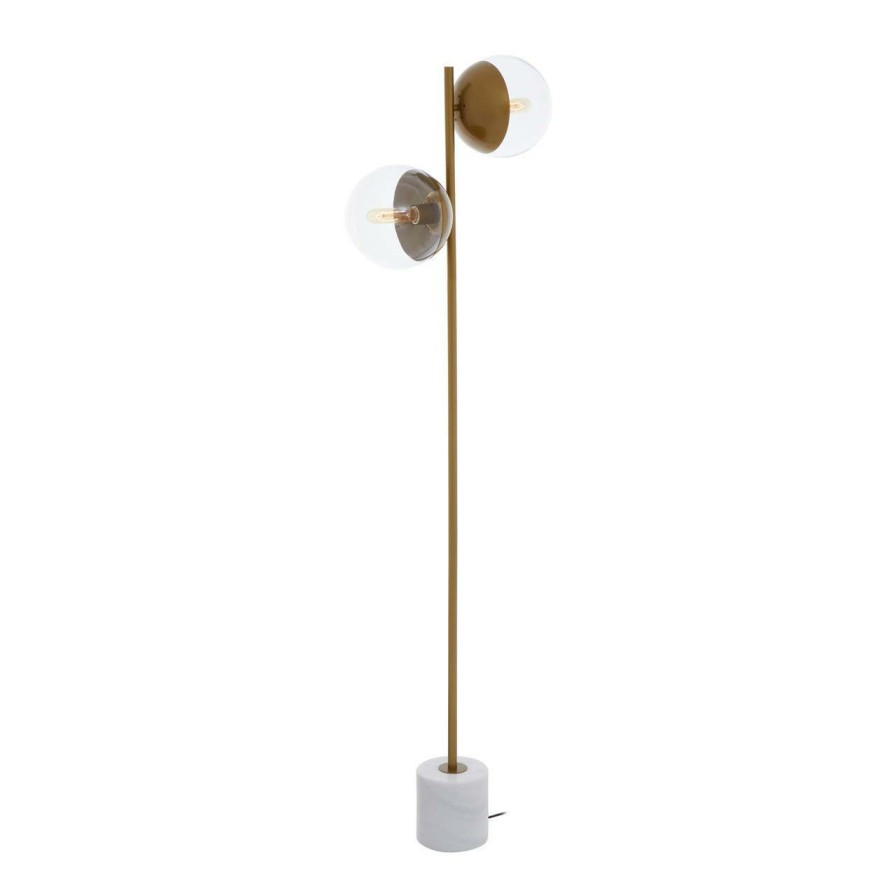 Accessories Premier Floor Lamps | Revive Two Light Gold Finish Floor Lamp