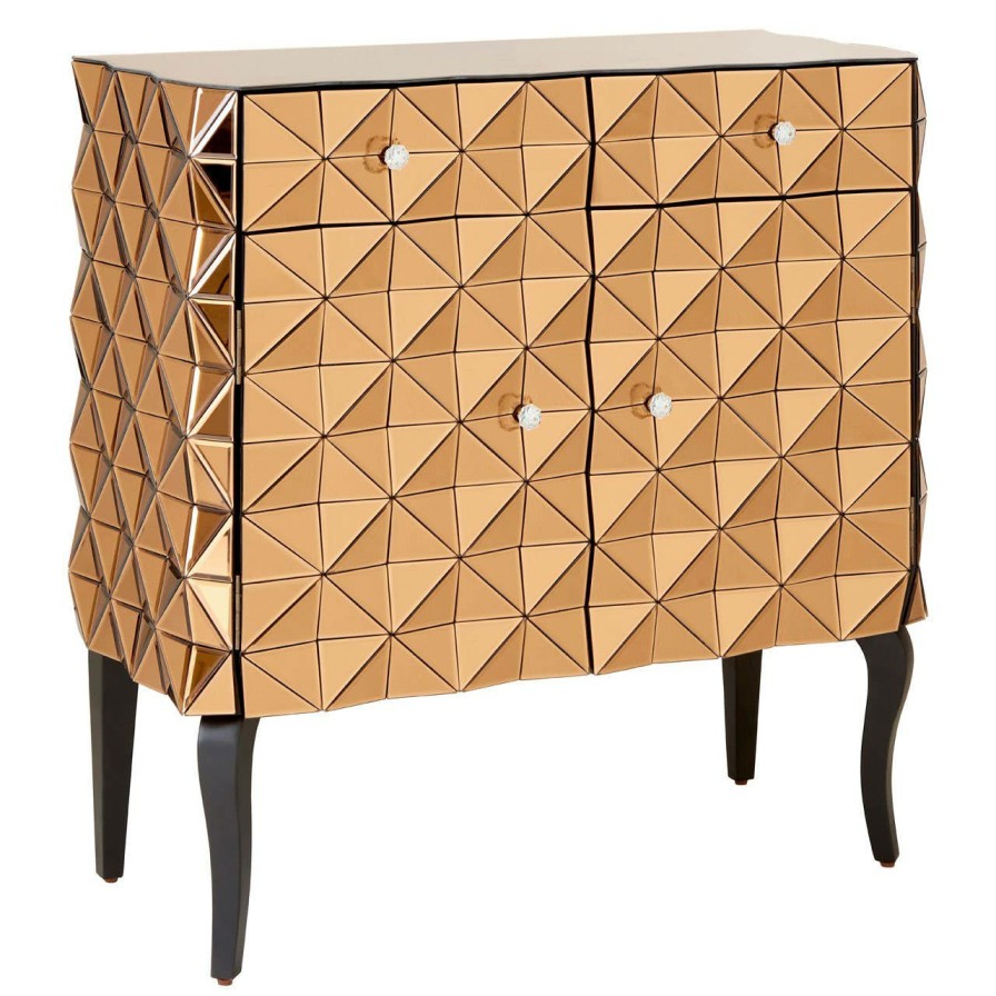 FURNITURE Fifty Five South Storage | Soho Copper Finish Cabinet