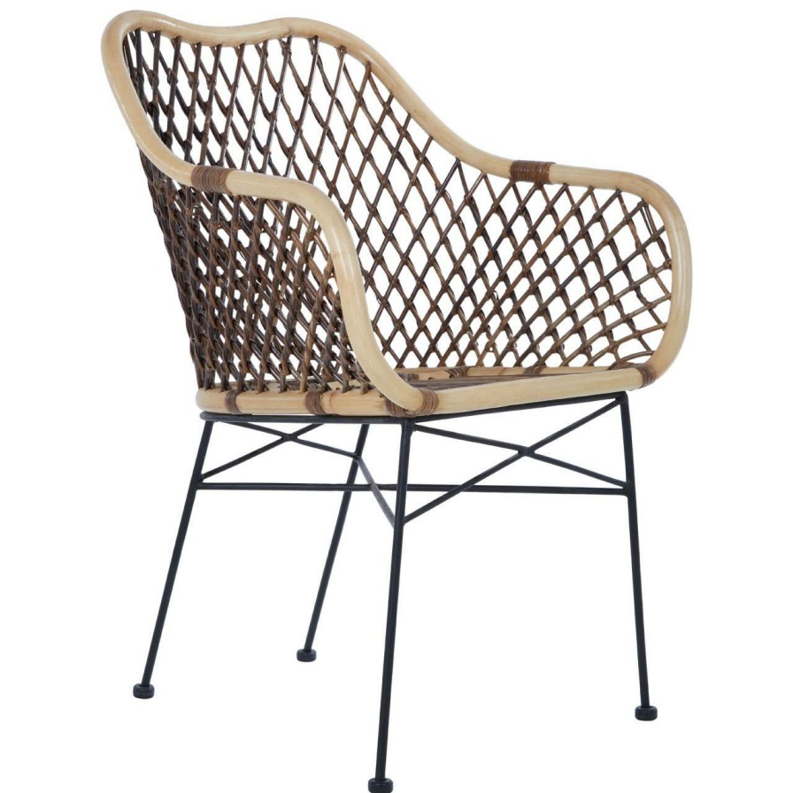 FURNITURE Fifty Five South Seating | Manado Natural Croco Rattan Armchair