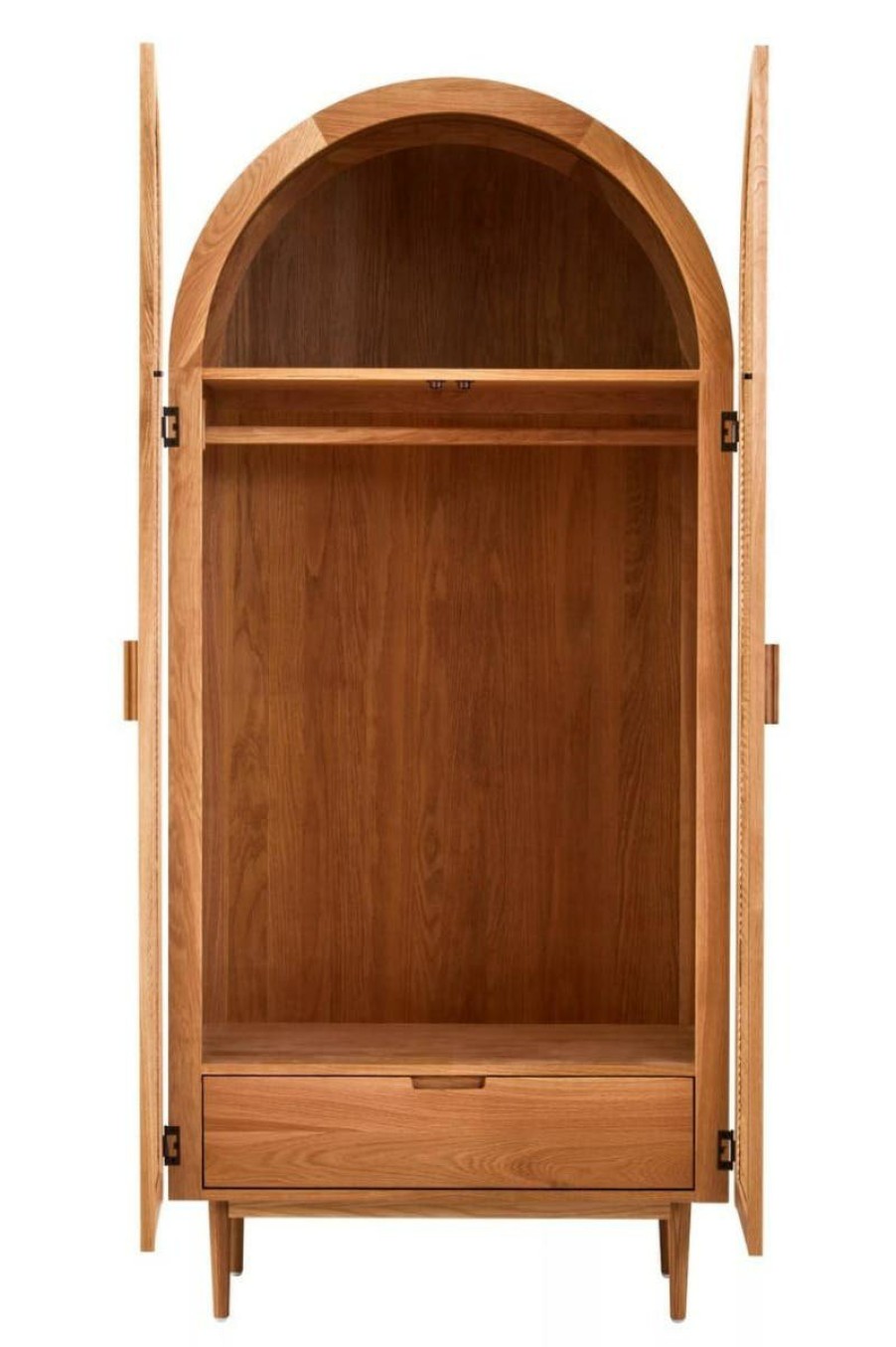 FURNITURE Fifty Five South Storage | Lyon 2 Door Natural Rattan And Oak Cabinet