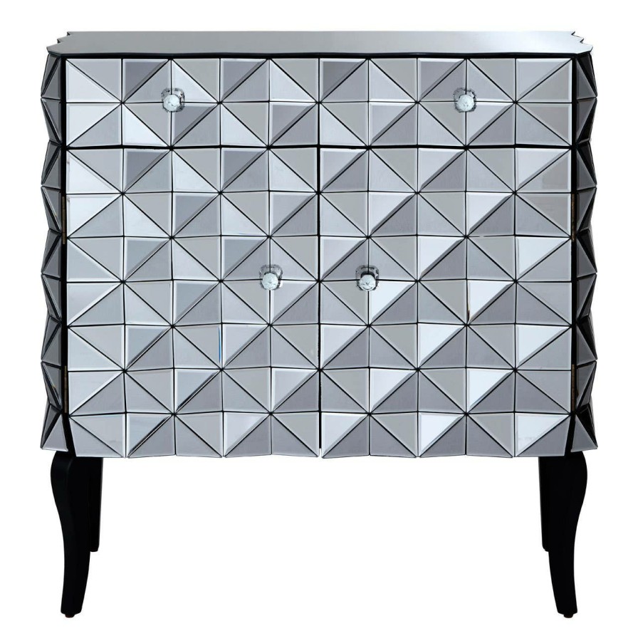 FURNITURE Fifty Five South Storage | Soho Silver Finish Cabinet