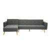 FURNITURE Premier Seating | Hagen Grey Large Corner Sofa Bed