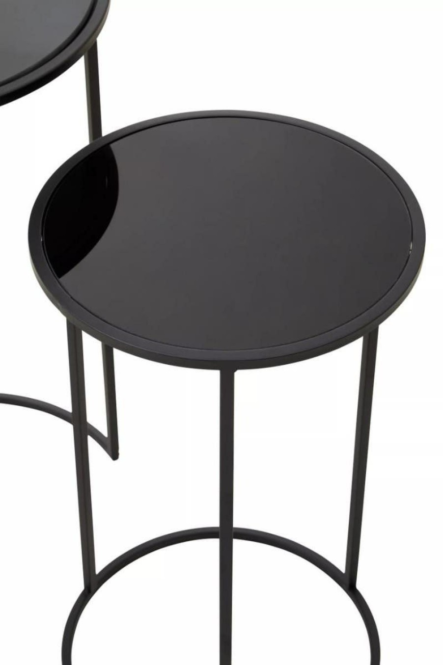 Accessories Premier Vases, Planters and Plant Stands | Avento Set Of Two Round Black Plant Stands