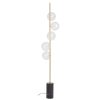 Accessories Fifty Five South Floor Lamps | Abira Five Bulb Black Marble Floor Lamp